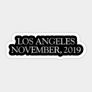 Los Angeles November 2019 Sticker